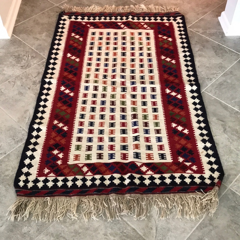 Handwoven Antique Kilim rug